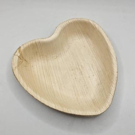 Heart Palm leaf bowl